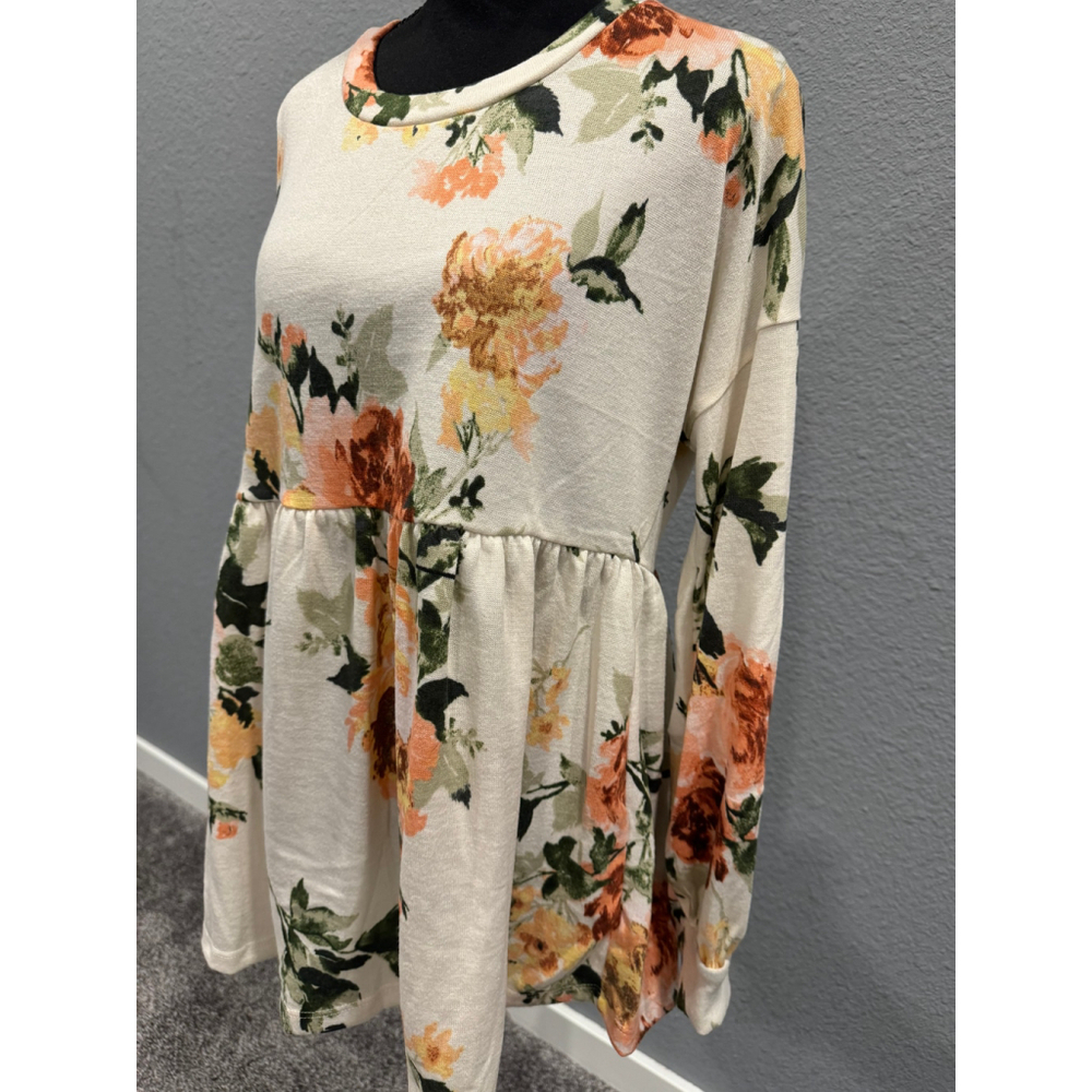 White Birch Women's Floral Peplum Top | Sz X-Large | NWOT - Picture 8 of 12